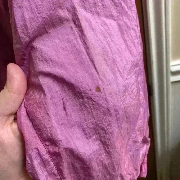 Vintage 90s Natural Sport Colorbock Windbreaker Pink and Purple Size L - Picture 13 of 16